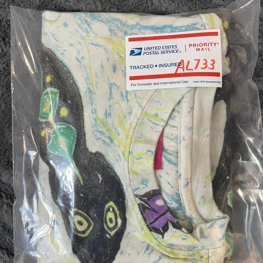 Teddy Fresh MyFawnwy Snake Butterfly Graphic T Shirt XXS Cotton Polyester - Picture 7 of 7